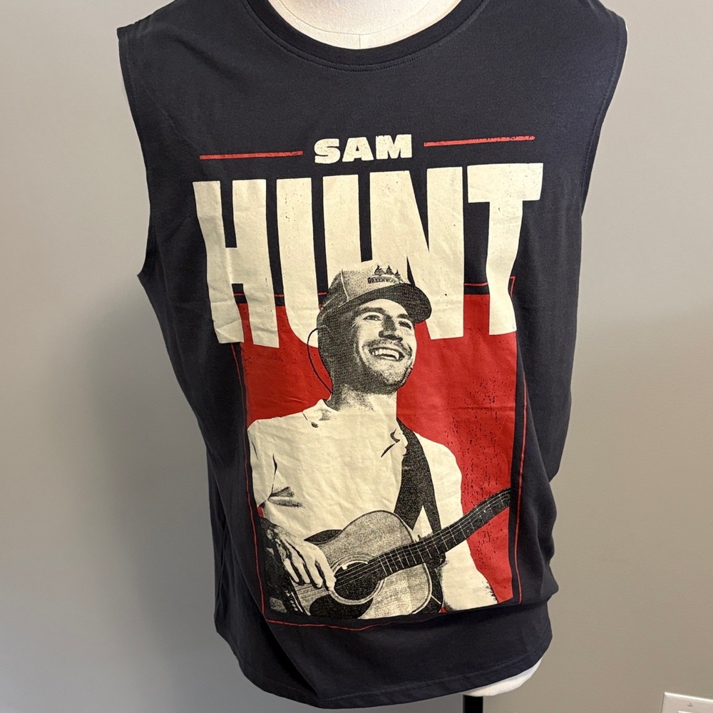 Sam Hunt Black Graphic Tank Top